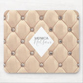 豪華な金ゴールド房付きモノグラム マウスパッド (正面)