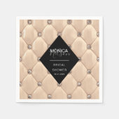 豪華な金ゴールド房状ブライダルシャワー スタンダードカクテルナプキン (正面)