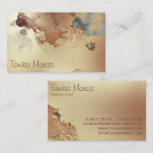 豪華な金ゴールド抽象芸術 名刺 (正面/裏面)