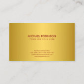 豪華な金ゴールド王室のエンブレム |赤のイニシャル 名刺 (裏面)