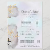 豪華な金ゴールド竹サロン価格カード メニュー (正面)