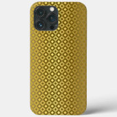 豪華な金ゴールド菱形彫刻パターン Case-Mate iPhoneケース (裏面)