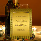 豪華な金ゴールド菱形彫刻パタ結婚ーン 招待状