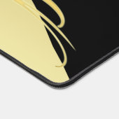 豪華な金ゴールド装飾で金ゴールドと黒の背景 デスクマット (コーナー)