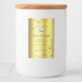 豪華な金ゴールド製品ラベル華美のコーナーロゴ フードラベル (正面)