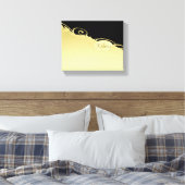 豪華な金ゴールド金ゴールド&ブラックに装飾モノグラム、 キャンバスプリント (インサイチュ (寝室))