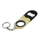 豪華な金ゴールド金ゴールド&ブラックに装飾モノグラム、 キーホルダー栓抜き (正面アングル)