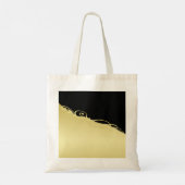 豪華な金ゴールド金ゴールド&ブラックに装飾モノグラム、 トートバッグ (裏面)