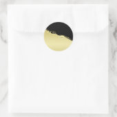 豪華な金ゴールド金ゴールド&ブラックに装飾モノグラム、 ラウンドシール (バッグ)