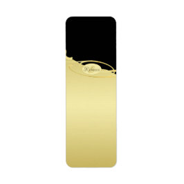 豪華な金ゴールド金ゴールド&ブラックに装飾モノグラム、 ラベル