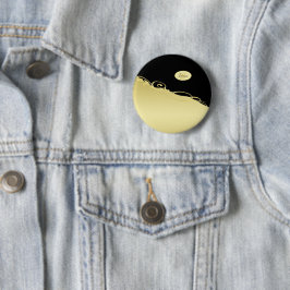 豪華な金ゴールド金ゴールド&ブラックに装飾モノグラム、 缶バッジ