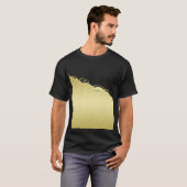 豪華な金ゴールド金ゴールド&ブラックに装飾モノグラム、 Tシャツ (正面フル)