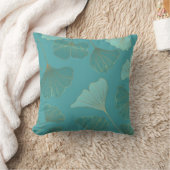 豪華な金ゴールド銀杏ヴィンテージ壁紙。 クッション (ブランケット)