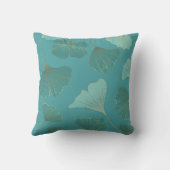 豪華な金ゴールド銀杏ヴィンテージ壁紙。 クッション (裏面)