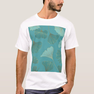 豪華な金ゴールド銀杏ヴィンテージ壁紙。 Tシャツ