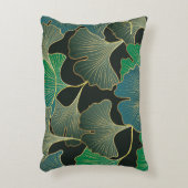 豪華な金ゴールド銀杏、ヴィンテージアート。 アクセントクッション (正面(垂直))