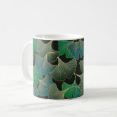 豪華な金ゴールド銀杏、ヴィンテージアート。 コーヒーマグカップ (正面左)