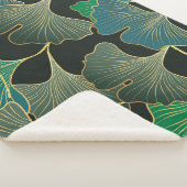 豪華な金ゴールド銀杏、ヴィンテージアート。 シェルパブランケット (3/4)