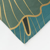 豪華な金ゴールド銀杏、ヴィンテージアート。 フリースブランケット (角)