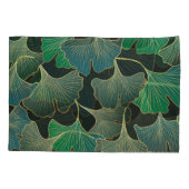 豪華な金ゴールド銀杏、ヴィンテージアート。 枕カバー (裏面)