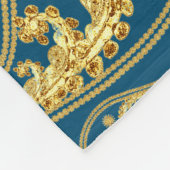 豪華な金ゴールド フリースブランケット (角)