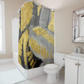 豪華な金ゴールド:ヴィンテージグランジテクスチャ。 シャワーカーテン (インサイチュ)