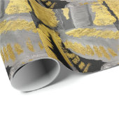 豪華な金ゴールド:ヴィンテージグランジテクスチャ。 ラッピングペーパー (ロールコーナー)