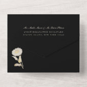 豪華な金メッキ庭園の結婚式 オールインワン招待状 (裏面)