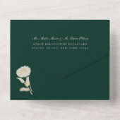 豪華な金メッキ庭園の結婚式 オールインワン招待状 (裏面)