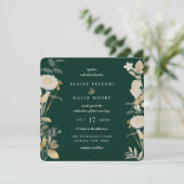 豪華な金メッキ庭園の結婚式 招待状 (スタンド正面)