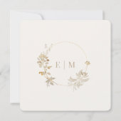 豪華な金メッキ庭園の結婚式 招待状 (裏面)