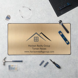 豪華な金属金ゴールド実在領域 デスクマット