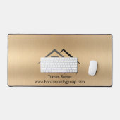 豪華な金属金ゴールド実在領域 デスクマット (キーボード&マウス)