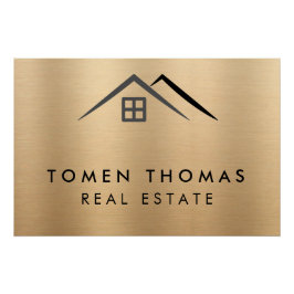 豪華な金属金ゴールド実在領域 ポスター