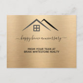 豪華な金属金ゴールド実在領域 ポストカード (正面)