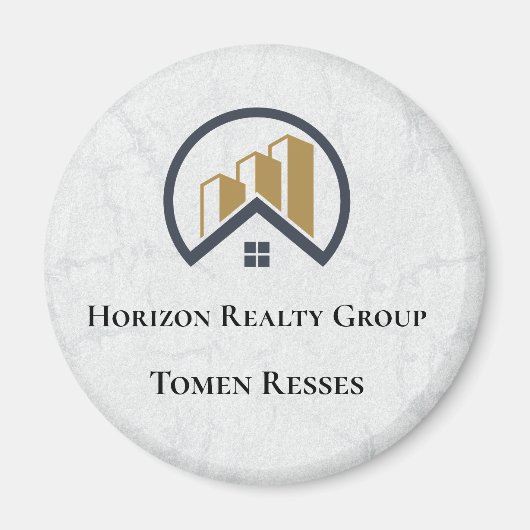 豪華な金属金ゴールド実在領域 マグネット (正面)