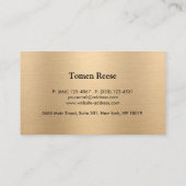 豪華な金属金ゴールド実在領域 名刺 (裏面)