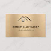 豪華な金属金ゴールド実在領域 名刺 (正面)