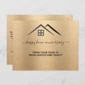 豪華な金属金ゴールド ポストカード (正面/裏面)