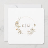 豪華な金箔のガーデンウェディング 招待状 (裏面)