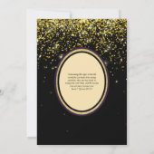 豪華な金箔の輝きが印象的な、イスラム教式の結婚式招待状 招待状 (裏面)