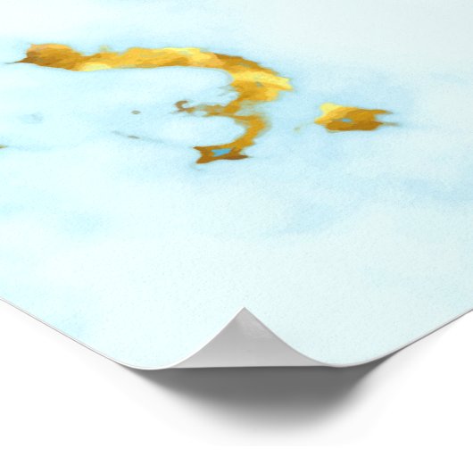 豪華な金箔を施した陶器のモチーフを使った陶芸 ポスター (角)