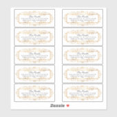 豪華な金箔スワール白エレガント製品 シール (シート)