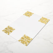 豪華な金箔バロックの枠空白の 箔招待状 (回転した状態)