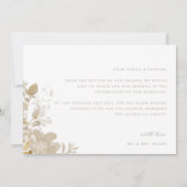 豪華な金箔庭園の結婚式写真 サンキューカード (裏面)