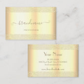 豪華な金色の金ゴールド縁どエレガント 名刺 (正面/裏面)