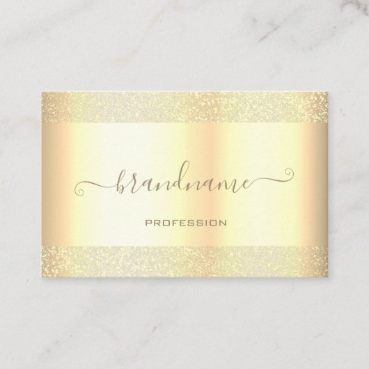 豪華な金色の金ゴールド縁どエレガント 名刺 (正面)