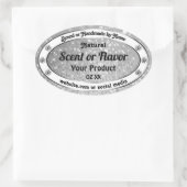 豪華な銀きらめくグリッター製品ラベル 楕円形シール (バッグ)