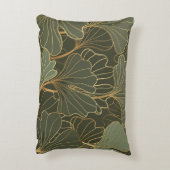 豪華な銀杏金ゴールドラインアート アクセントクッション (裏面(縦))