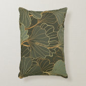 豪華な銀杏金ゴールドラインアート アクセントクッション (正面(垂直))